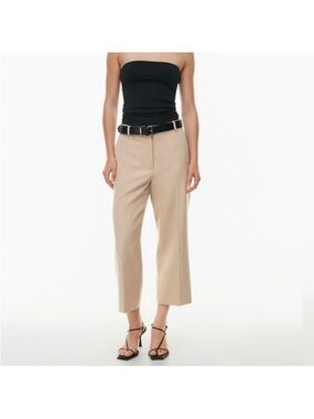 Babaton Agency Cropped Pant in oak Beige Size 10